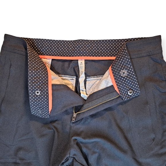 Lululemon Mens Commute Pants Size 34 Black Nylon Vented Snap Button - Picture 6 of 9
